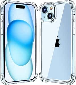 Case for iPhone 15 Plus (6.7 inches), Transparent Shockproof Protective Case, Anti-Scratch Cover for iPhone 15 Plus - (HD Clear)