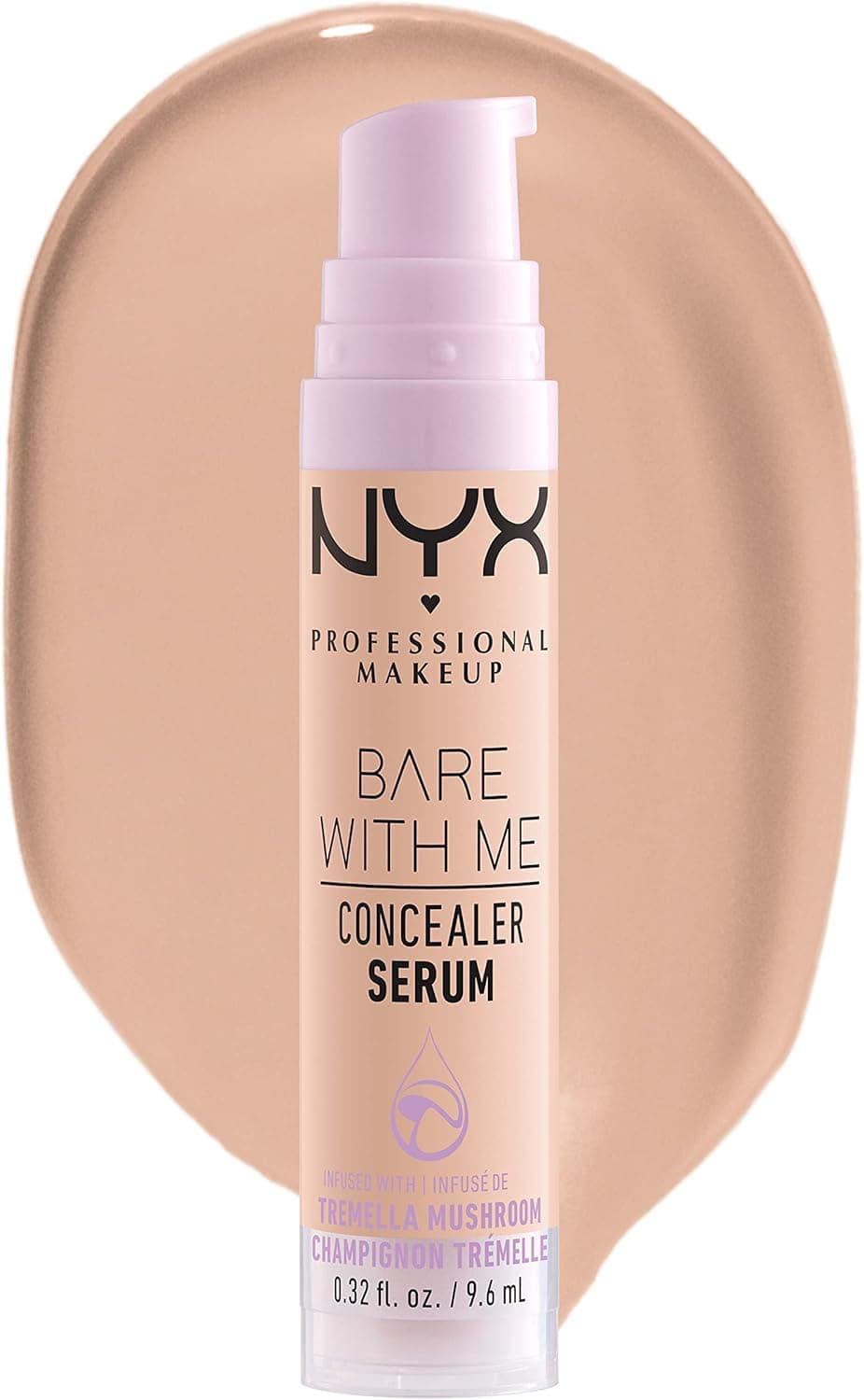 NYX Professional Makeup Concealer Bare With Me Concealer Serum, Natural Finish, Medium Coverage, Shade : Light (02)