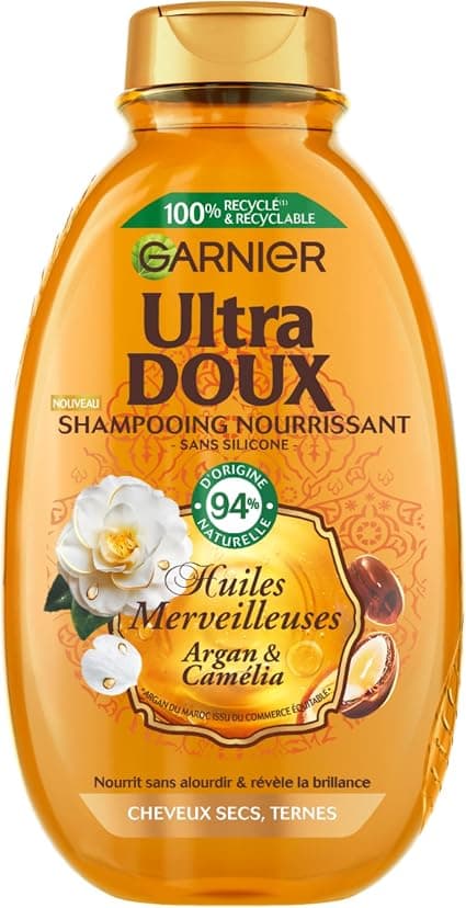 Garnier Ultra Doux Nourishing Shampoo Argan Oil Camellia 300 ml - Image 1