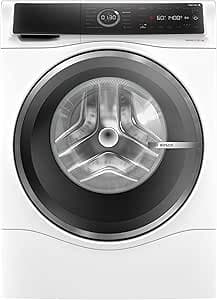 BOSCH WNC244070 Series 8 Front Loading Washing Dryer with 9/6kg Capacity, 1400rpm, Home Connect, EcoSilence Drive, Iron Assist, SpeedPerfect, AutoDry, White, 60 cm          [Energy Class D]