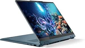 Lenovo Yoga 7 2-in-1 14AKP10 - AI 2-in-1 14'' OLED Laptop (AMD Ryzen AI 5 340, 16GB RAM, 512GB SSD, AMD Radeon 840M Graphic, Windows 11 Home) AZERTY Backlit Keyboard – Tidal Teal