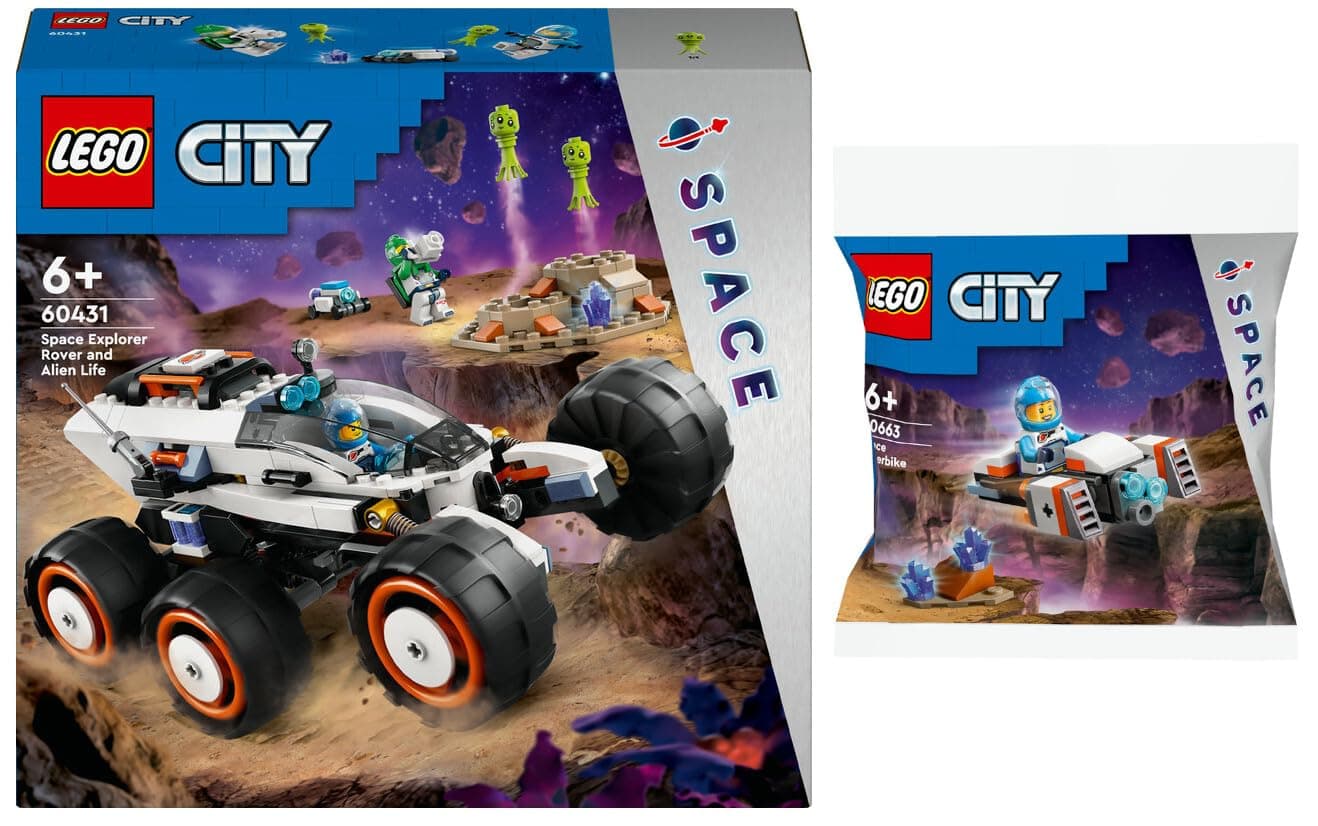 LEGO City 60431 - Space Rover with Alien and Space Hoverbike 30663 - Image 1