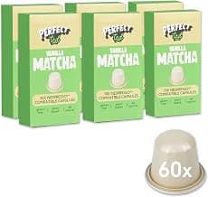 Nespresso PerfectTed Capsules | Vanilla Flavour | 60 Nespresso Compatible Matcha Capsules | Ceremonial Grade Matcha Powder | From Japan