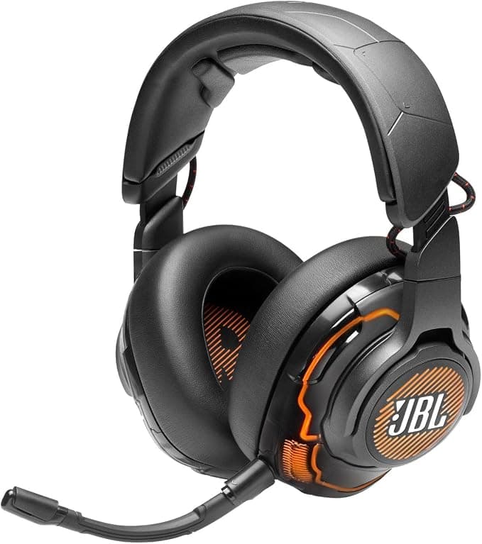 JBL Quantum One Professional USB Gaming Headset with QuantumSphere JBL Immersive Sound Motion Detection Noise Cancelling Microphone Compatible with PC, Playstation, Xbox - Black - Image 1