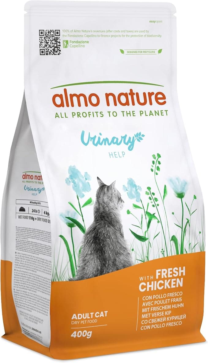 Almo Nature Holistic Functional Urinary Help - Nourriture sèche pour Chats Adultes au Poulet - 400g - Image 1
