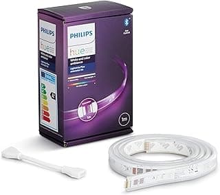 Philips Hue Philips Hue White & Color Ambiance, extension ruban LED couleur 1m, V4, fonctionne avec Alexa, Google Assistant et Apple Homekit