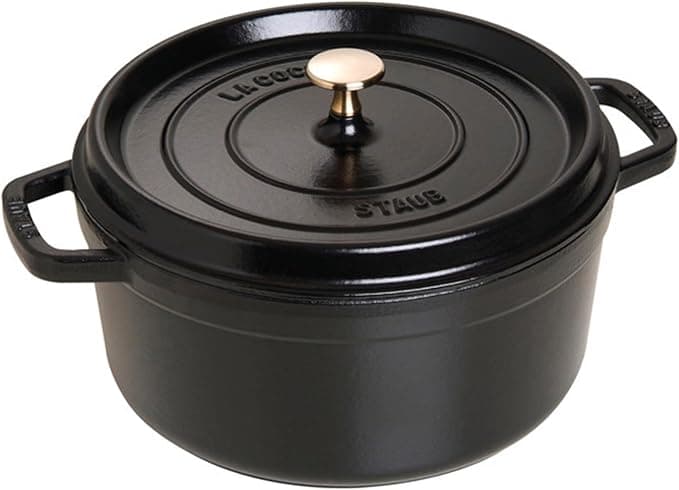 Staub 5 Quart Round Casserole Dish, Black by Staub - Image 1