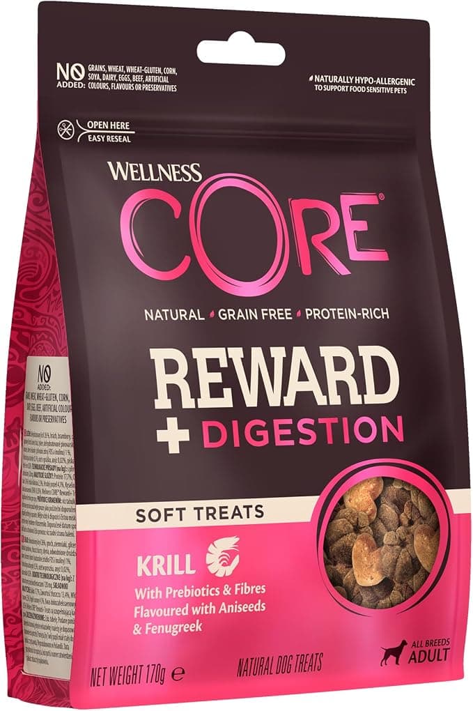 Wellness CORE Reward+ Digestion 170 g, Krill/Anise - Grain Free, Natural, Hypoallergenic, High Protein, High Fish Content, Supports Good Digestion - Image 1