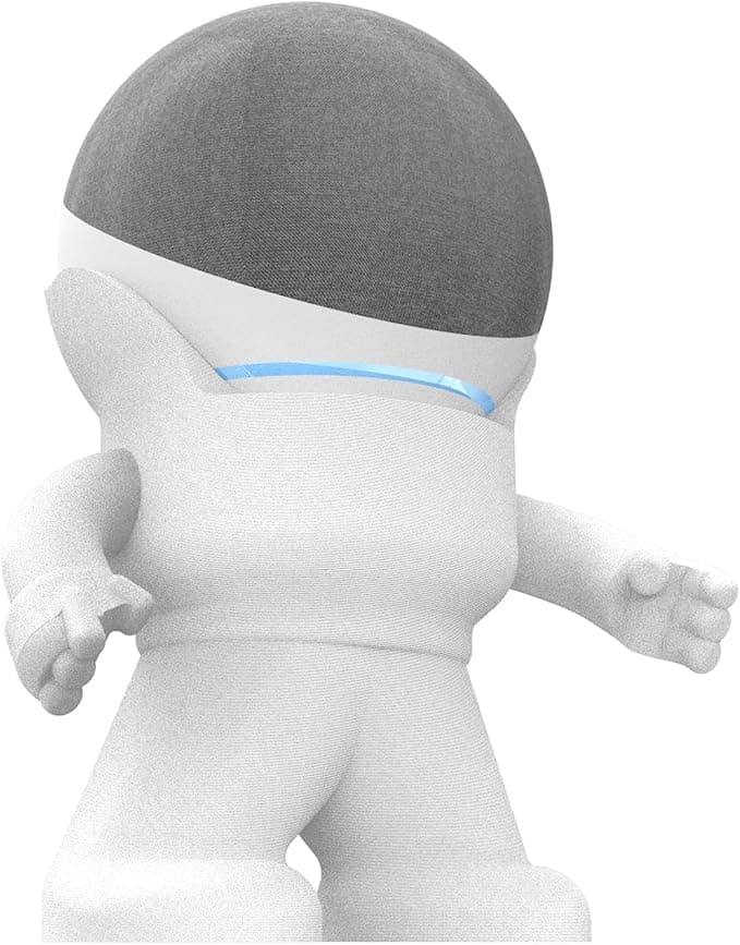 Splin Table Stand Compatible with Amazon Alexa Echo Dot (4th and 5th Generation) Smart Speaker and Apple HomePod Mini, Mr. Bill (White) - Image 1