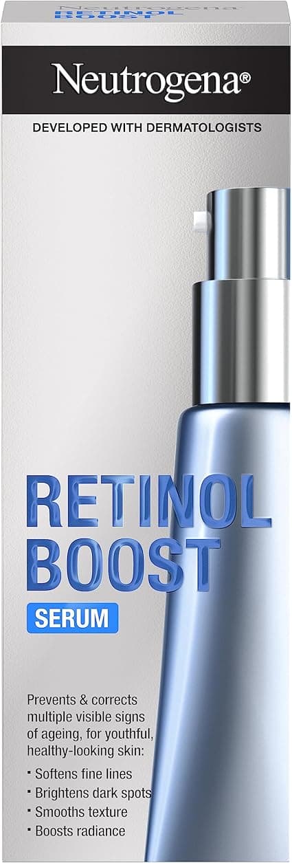 Neutrogena Boost Retinol Facial Serum (1 x 30ml), Clinically proven to target visible signs of aging, with Retinol for brighter, brighter skin - Image 1