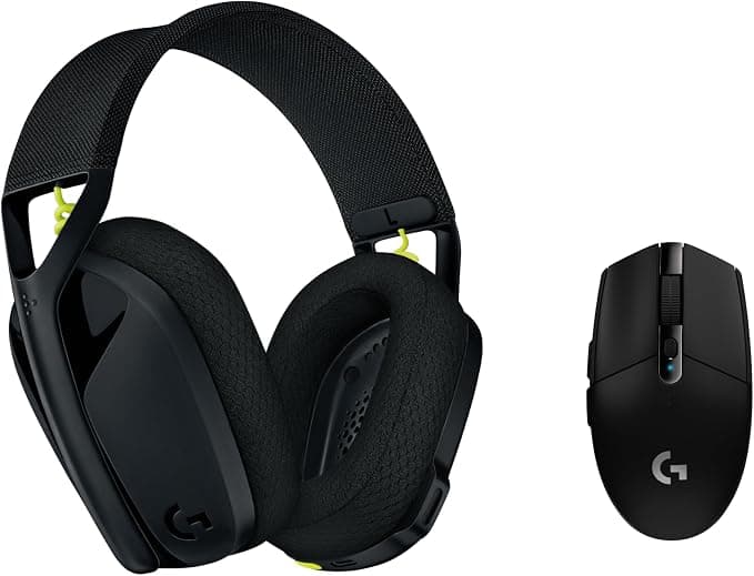 Logitech G 305 Wireless Gaming Mouse + Logitech G435 Lightspeed and Bluetooth Wireless Gaming Headset, Black - Image 1