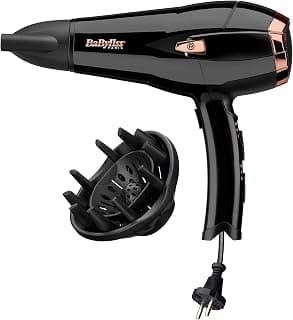 Cordkeeper Hair Dryer - Powerful 2000W Hair Dryer with 1.65m Retractable Cord, Anti-Frizz Ionic Technology, 3 Temperature Settings and 2 Speed Settings, Black, D373E