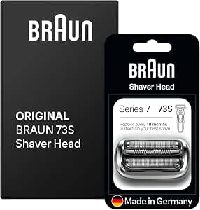 Braun Series 7 73S, Original Replacement Shaver Head, Silver, Compatible with Series 7 (New Generation) Shavers