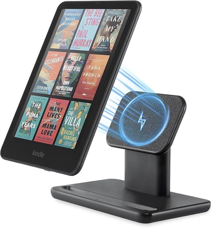 CoBak Wireless Charging Stand Compatible with iPhone, Kindle Colorsoft Signature Edition, Paperwhite Signature Edition and Samsung Phones - Wireless Charging Station for Apple