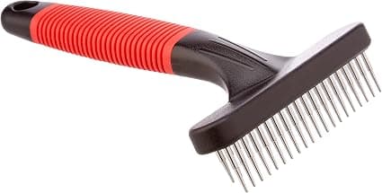 Ferplast 2 in 1 Comb for Dogs and Cats, Medium and Long Hair, Rotating Rounded Teeth Anti-Irritation and Non-Slip Handle - Image 1