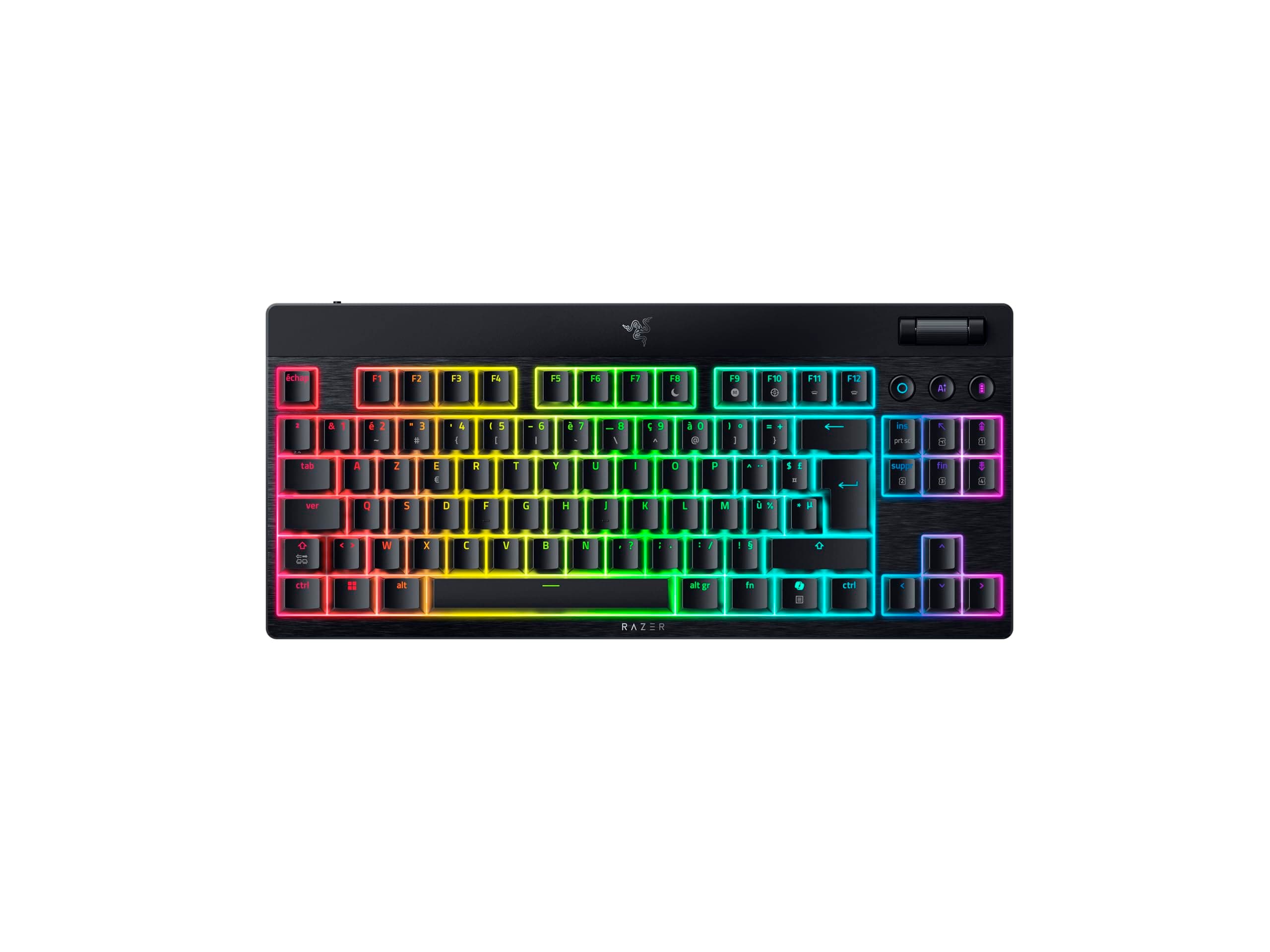 Razer BlackWidow V4 Tenkeyless HyperSpeed Low Profile - Hot-Swappable Wireless Gaming Keyboard - HyperSpeed & BT - Multifunction Wheel and 3 Buttons - Orange Switch | AZERTY Keyboard FR - Image 1