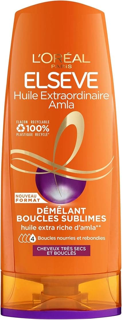 L'Oréal Paris - Amla Detangler for Curly and Very Dry Hair - Nourished Curls - Amla Oil - Elseve Extraordinary Oil - 250 ml - Image 1