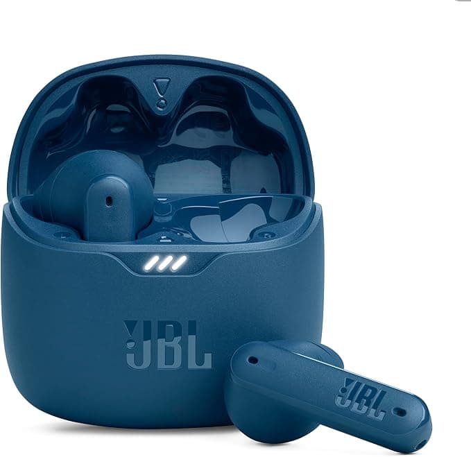 JBL Tune Flex TWS Blue - Noise Cancelling Wireless Earbuds - JBL Pure Sound - Up to 32 hrs of Battery Life