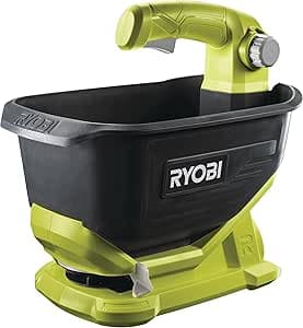 RYOBI - ONE+ OSS1800 18V Cordless Manual Spreader – 5 Speed, 4L or 5 kg Tank, Width Up to 2.5 m, Ideal for Lawn, Fertilizer and Salt – Battery Not Included