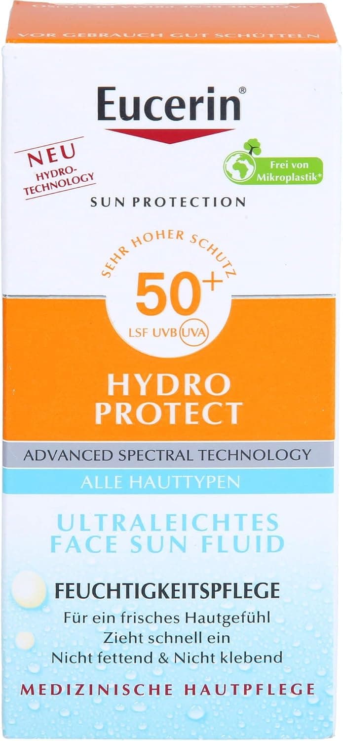 Eucerin Hydro Protect ultraleichtes Face Sun Fluid LSF 50+, 50 ml Crème