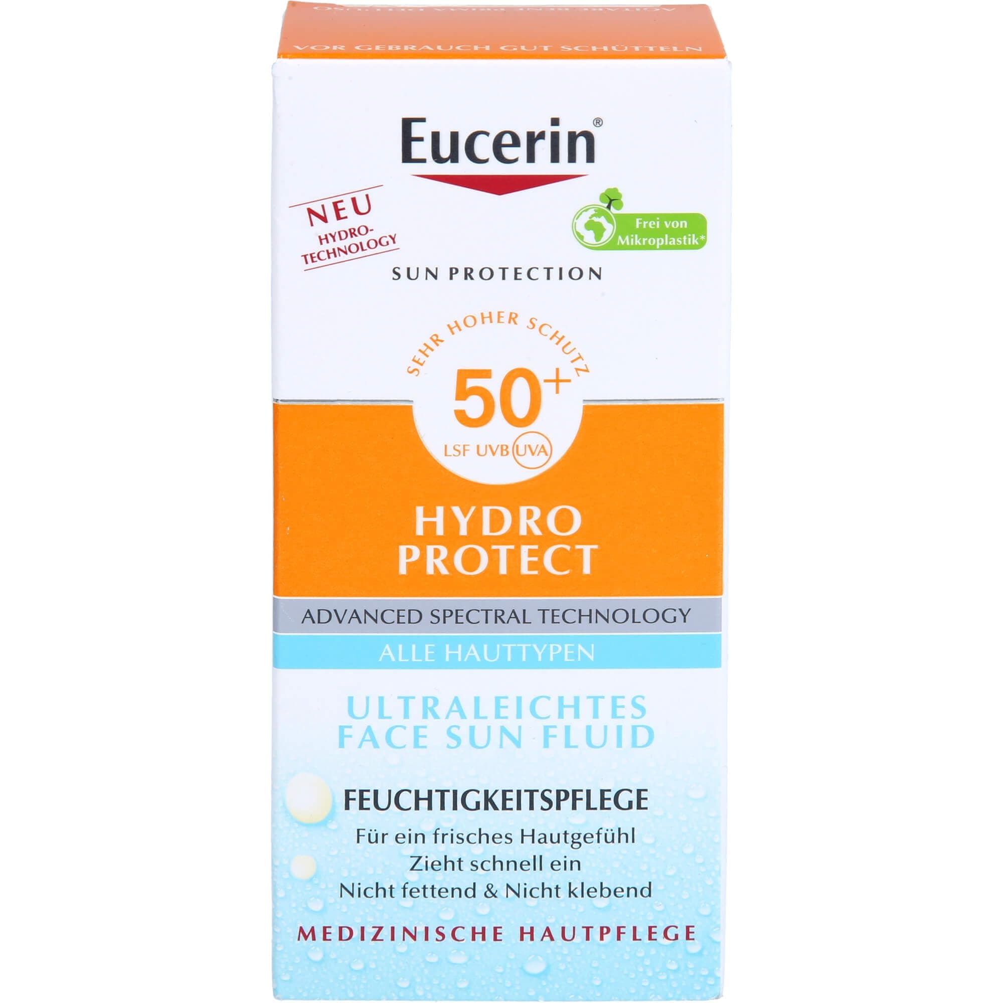 Eucerin Hydro Protect ultraleichtes Face Sun Fluid LSF 50+, 50 ml Crème - Image 8