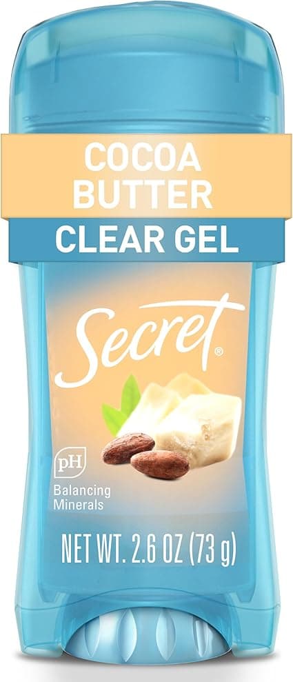 Clear Secret Scent Expressions Women's Clear Anti-Perspirant Gel & Deodorant Kiss Cocoa Butter 2.6 Ounce, Packaging May Vary