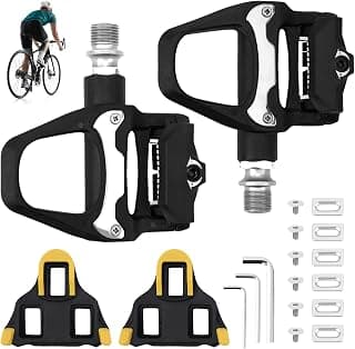 Bicycle Pedals Non Slip Pedals Compatible with Shimano SPD SL SDP No Click 9/16 Inch Ball Bearings for MTB Gravel SDS Clip On Pedals Racing Pedals