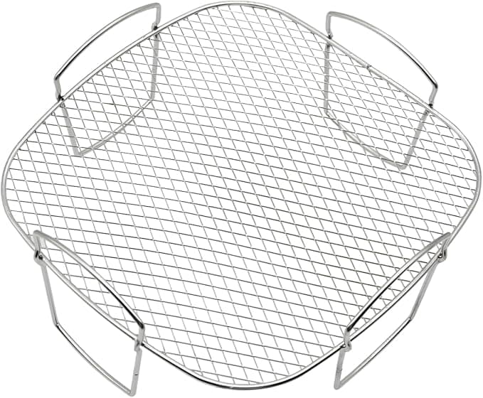 Air Fryer Grill Accessories, Stainless Steel Grill & Steaming Rack for 3.5-5.8QT, Dehydration Rack for Ninja Power Air Fryer (20.5x20.5x9cm) - Image 1