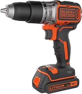 Cordless Impact Drill - Standard Charger, Black, 1 Battery