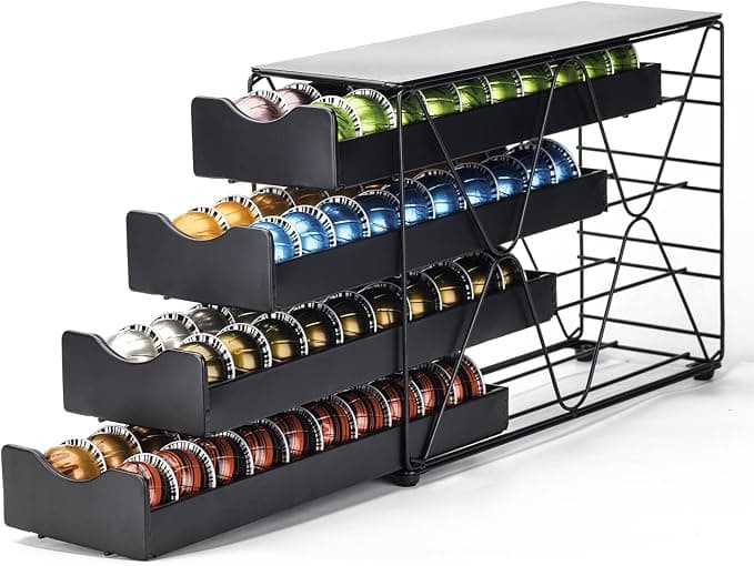 Bagoo Nespresso Vertuoline Multi-Tier Coffee Pod Holder for Vertuo Capsule Storage (4 Tier) - Image 1