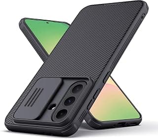 Nillkin Coque pour Samsung Galaxy A56 Protection Coulissante Caméra,[Fine][Antidérapant][Antichoc/Antirayures][TPU+PC],Noir