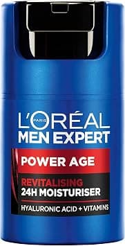 L'Oreal Paris NEW L'Oréal Men Expert Power Age Hyaluronic Acid Moisturizer, Moisturizer & Conditioner for Men, Designed for Aging, Dry & Dull Skin 50ml - Image 1