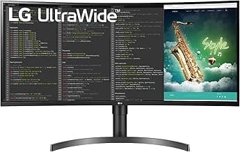 LG UltraWide 35WN75C-B Moniteur 35", Format 21:9 Ultra-Large, Dalle VA résolution UWQHD (3440x1440), 5ms GtG 100Hz, HDR 10, sRGB 99%, AMD FreeSync, inclinable, réglable Hauteur, USB-C, Haut-parleurs