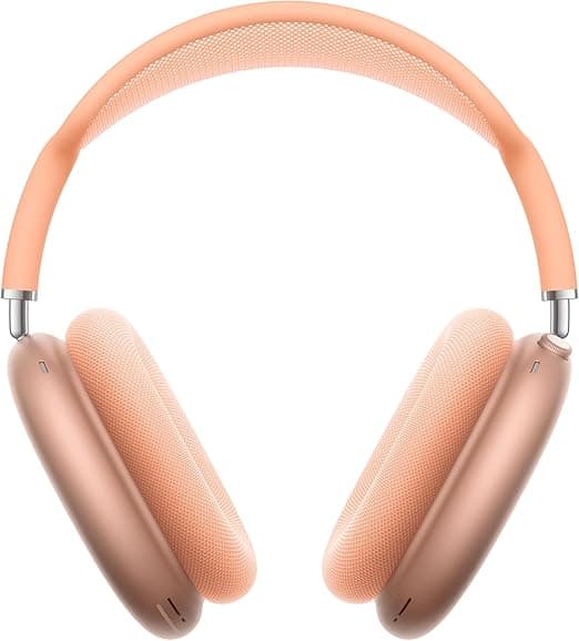 Apple AirPods Max Wireless Over-Ear Headphones, Pro Level Active Noise Reduction, Transparency Mode, Custom Space Audio, USB C Charging, Orange