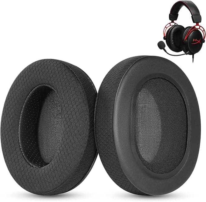Replacement Ear Pads Compatible with HyperX Cloud 1/2/3/Pro/Core,Alpha/Alpha S/Alpha Pro,Stinger/S,Flight/S,CloudX Stinger/Core/Flight Headphones - Image 1