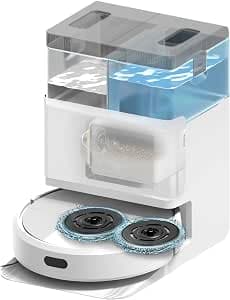 iRobot Roomba Plus 405 Combo Robot + AutoWash - Multifunction Base - Washing and Drying Wipes - LiDAR Clearview - 75 Days Self-Emptying - Double Wash with SmartScrub - White
