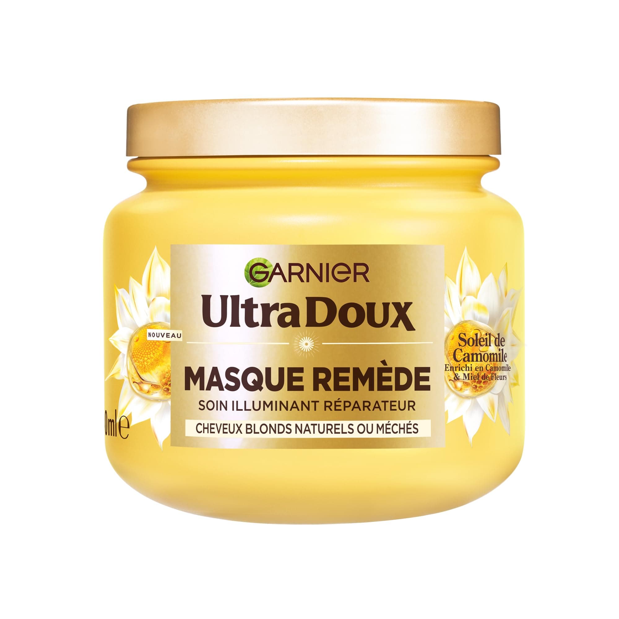 Garnier Ultra Doux Soleil de Camomille Masque Illuminant Réparateur 340ml - Homme & Femme - Image 10