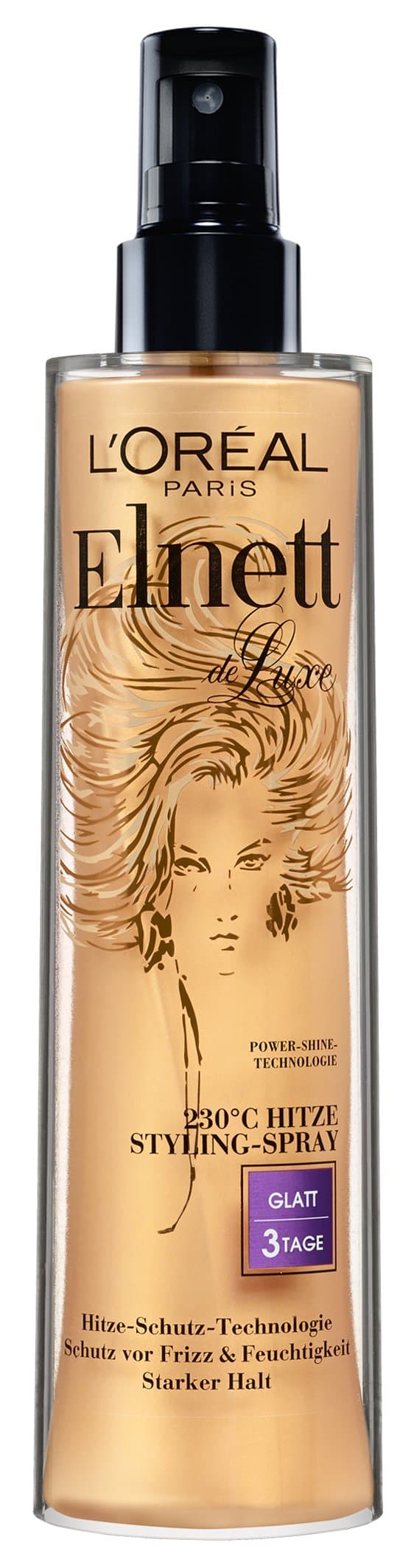 L'Oréal Paris Elnett Heat Styling Spray, Heat Protection at 230°C, Anti-Frizz, Long-Lasting Styling - Up to 72 Hours, Hair Care and Extension with Complex - Image 1