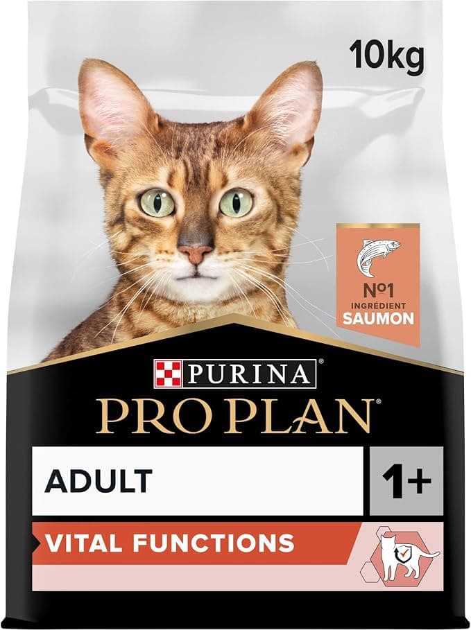 PURINA PRO PLAN | VITAL FUNCTIONS | Adult Cat | Complete kibble formulated specifically to support key vital functions (cerebral, immune, kidney) | Salmon | Bag | 10 kg - Image 1