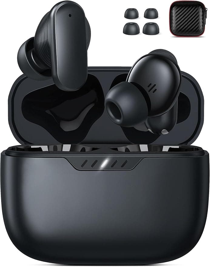 Wireless Bluetooth Earphones for iPhone 17 16e 16 Pro Max, Bluetooth 5.4 50 Hours Touch Control HiFi Stereo Earbuds USB C Headset USB-C Fast Charging for Samsung A17 A16 S25 A56 Pixel 10 - Image 1