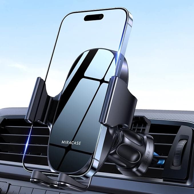 Samsung Miracase Car Phone Holder, [2 in 1] Car Phone Holder Air Vent Windscreen Dashboard Compatible with iPhone, Samsung, Huawei, Xiaomi