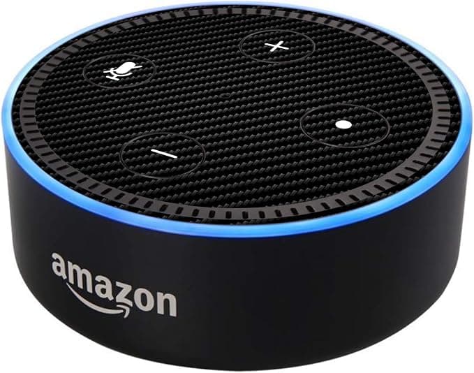 Head Case Designs sous Licence Officielle Alyn Spiller Carbon Fibre Plain Mix Art Vinyle Peau Compatible avec Amazon Echo Dot (2nd Gen) - Peau Uniquement Echo Dot (2nd Gen) n'est Pas Inclus - Image 1