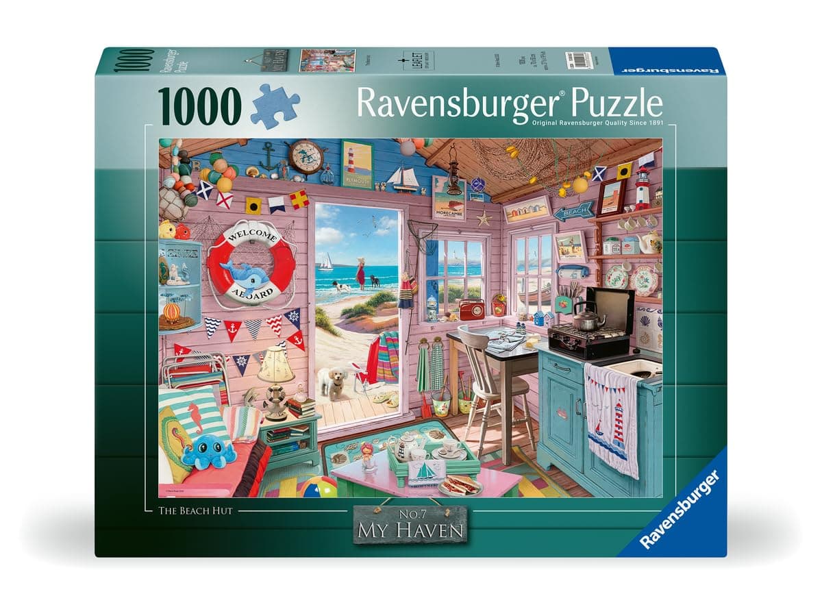 Ravensburger Ravensburger - 1000 piece jigsaw puzzle - Beach Shed - Adults and Children from 14 years old - High quality puzzle - Hut - 12000032