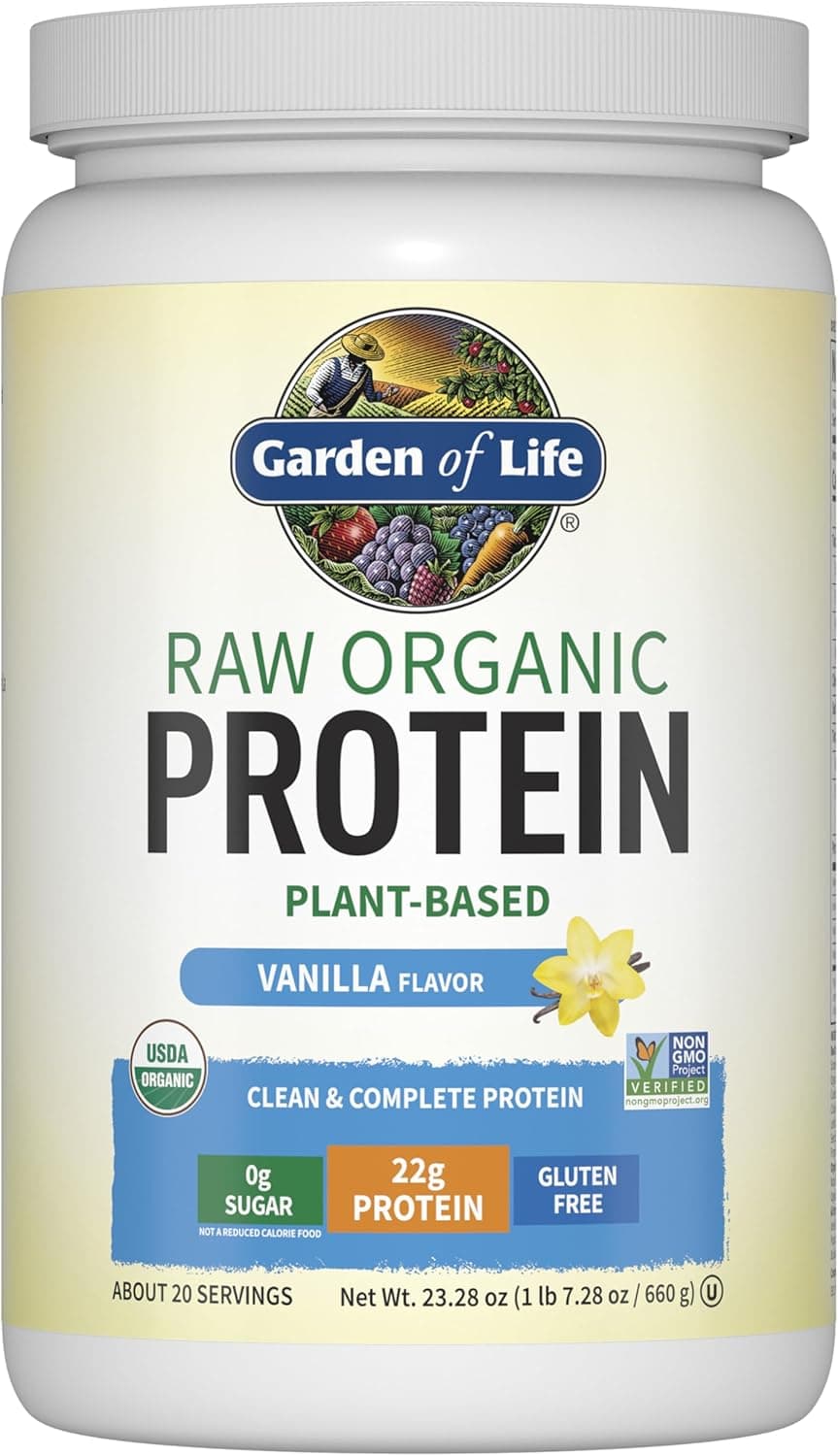 Garden of Life - Protéines Brutes - Vanille - 22 oz (631 g)