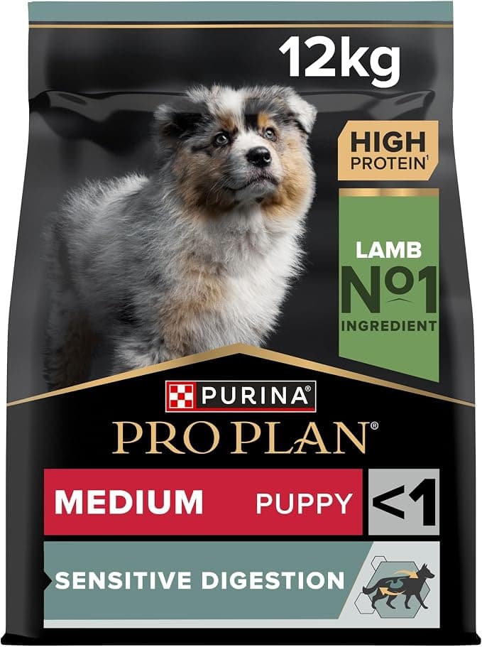 PURINA PRO PLAN | Sensitive Digestion | Complete Dry Food for Medium Puppies | Promotes a Healthy Digestive System | Rich in Lamb | Dry Food | 12 kg Bag - Image 1