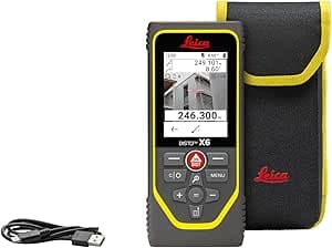 Leica DISTO X6 – Rugged Laser Rangefinder (IP65 Protection) with Bluetooth and Digital Viewfinder for Distance Measurement in the Harshest Conditions (Indoor and Outdoor)