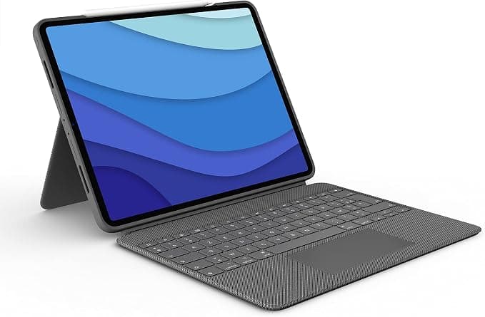 Logitech Combo Touch for iPad Pro 12.9-inch (5th, 6th Generation: 2021, 2022) Removable Backlit Keyboard with Stand, Click-Anywhere Touchpad, Smart Connector, French AZERTY - Grey - Image 1