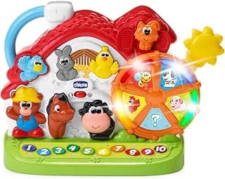 My Bilingual French/English Educational Farm Baby Animal Farm with Sounds and Lights, 3 Ways to Play, Educational Electronic Toys for Children 1-4 Years Old