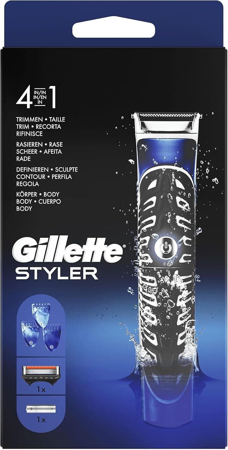 Gillette Gillette Tondeuse 4-En-1 Proglide Styler, Comprenant 3 Sabots Interchangeables + 1 Lame de Recharge