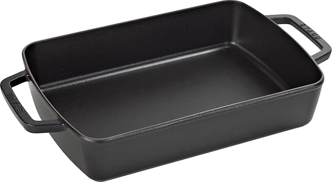 STAUB Cast Iron Baking Dish, Rectangular, 30 x 20 cm, 3.15 L, Matte Black